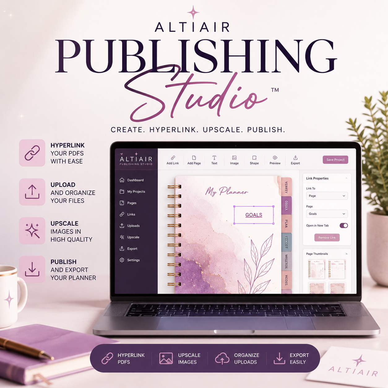 Altiair Publishing Studio™ mockup