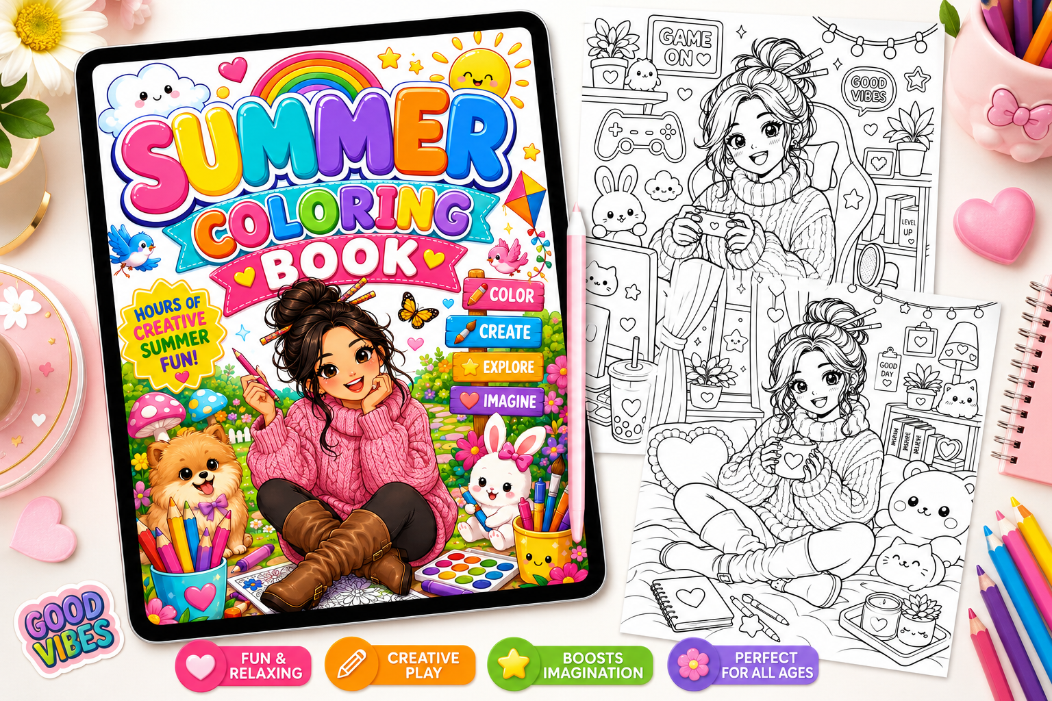 Coloring Book Mockups